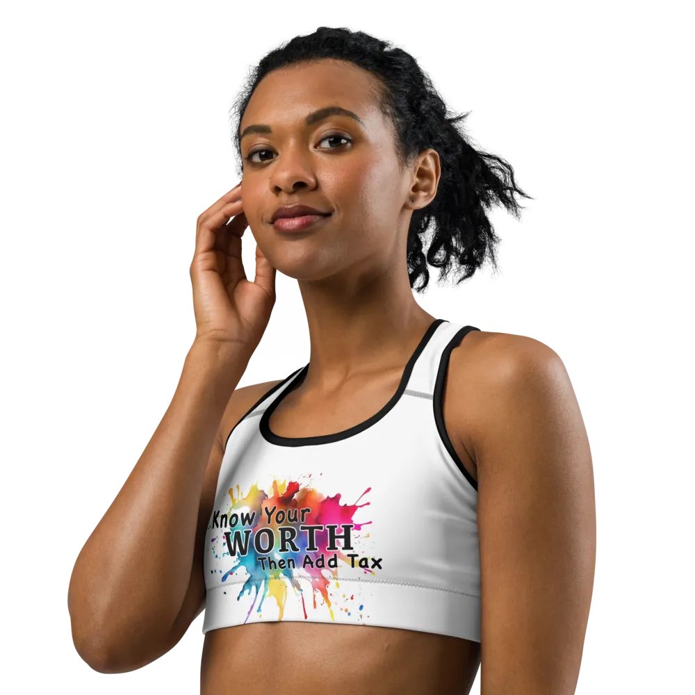 Know Your Worth Sports Bra product image (2)