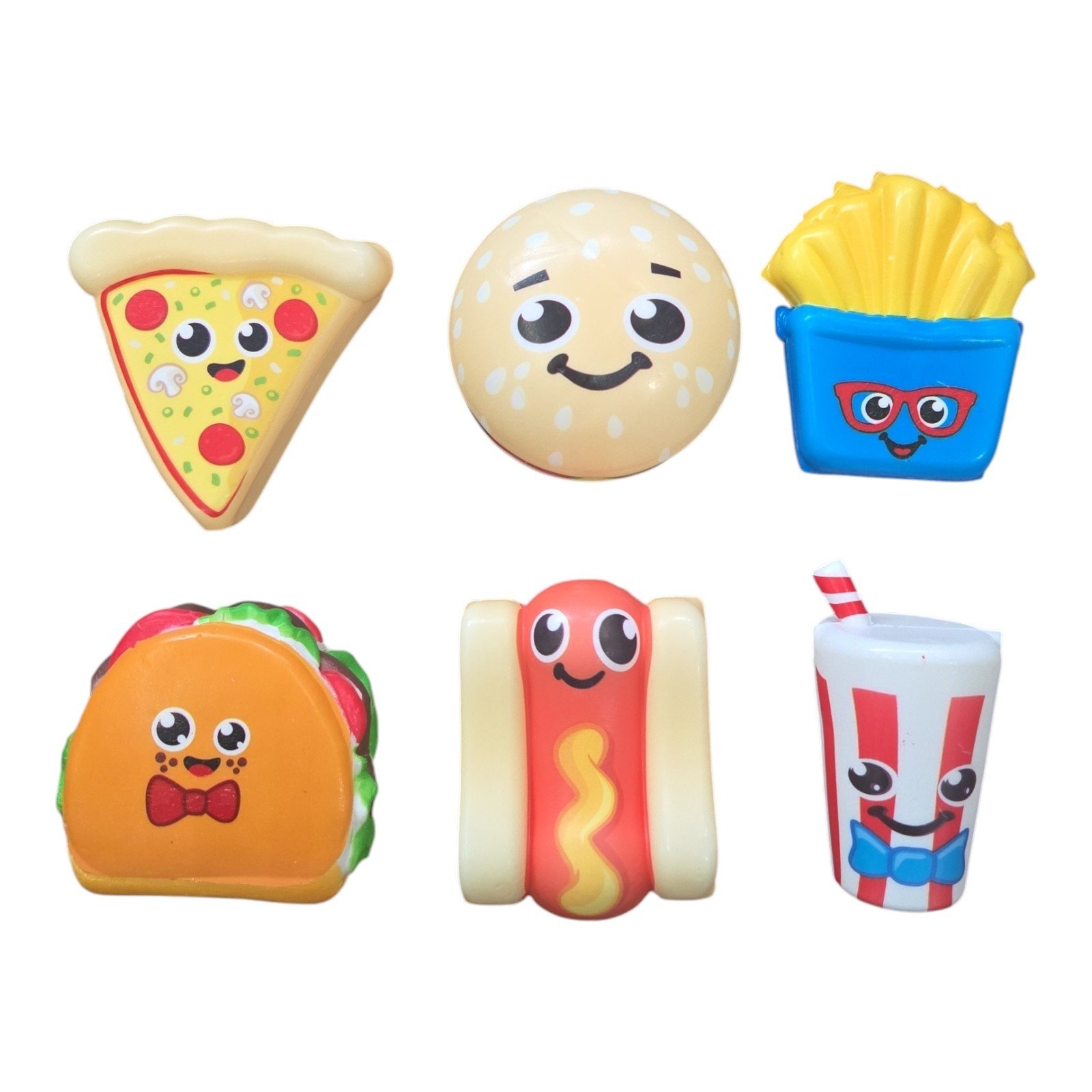 Cute Fast Food Slow-Rising Squishy Toy Set (6-Pack) - Sensory Fidget Kit product image (1)