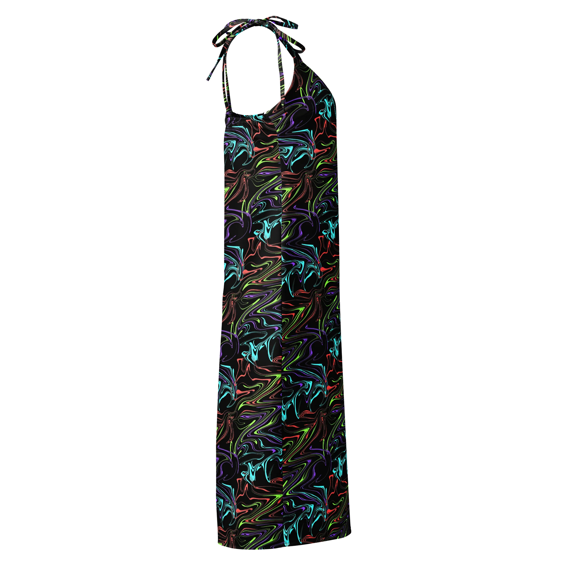 Colorful swirls All-Over Print Slip Dress product image (4)
