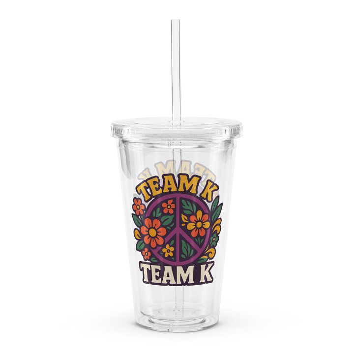 Team K 1960's Clear Plastic Tumbler product image (2)