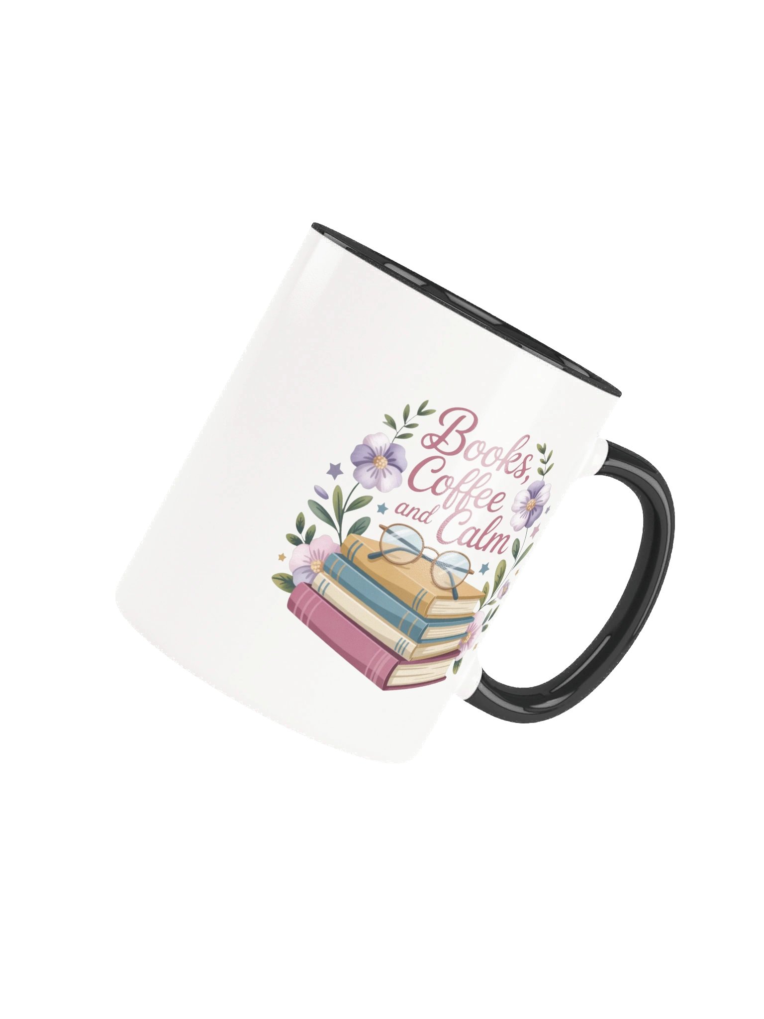 Books Coffee and Calm Coffee Mug- with Color Inside product image (4)