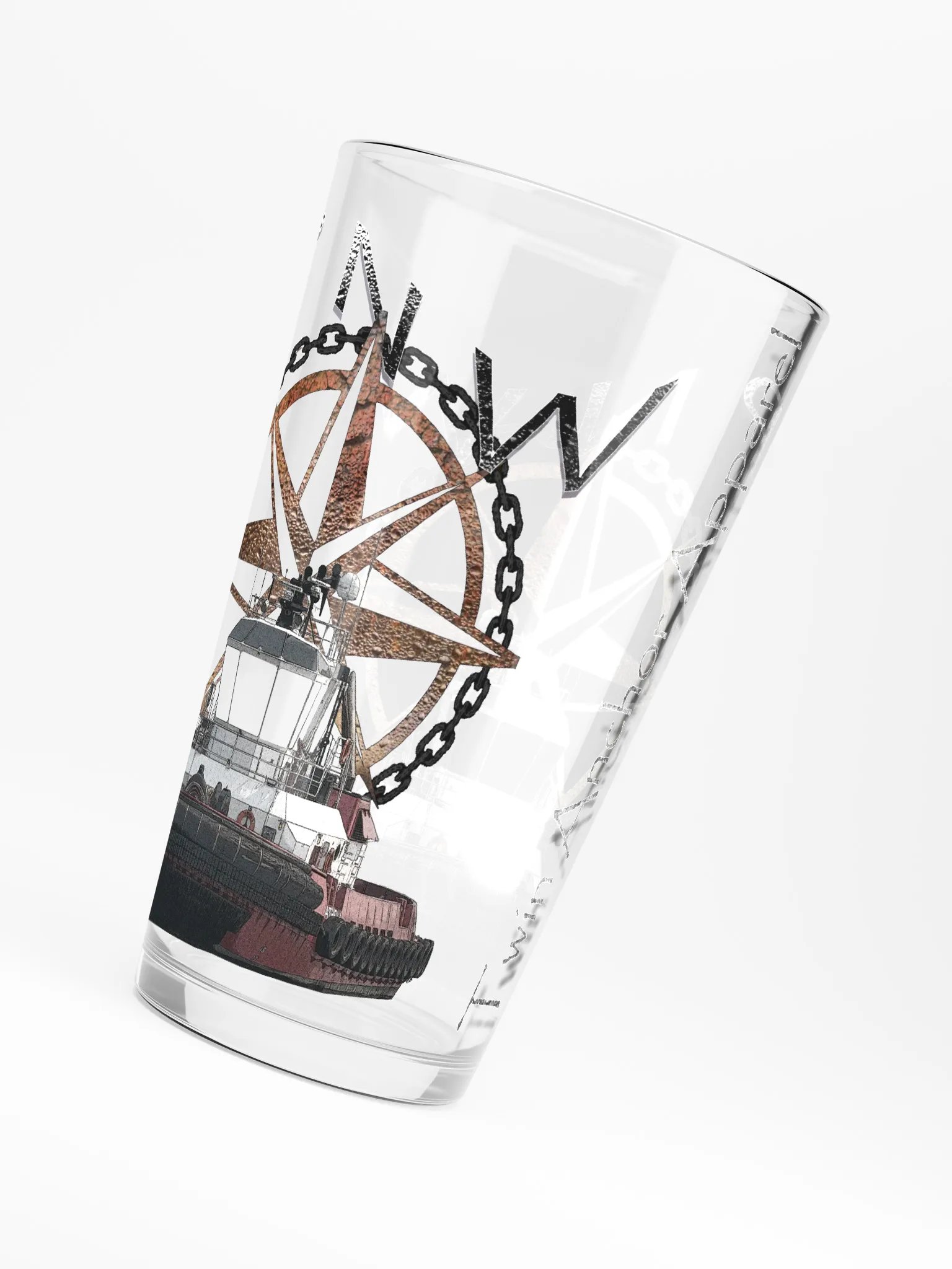 PNW Compass Rose Athena 16oz Pint Glass product image (6)