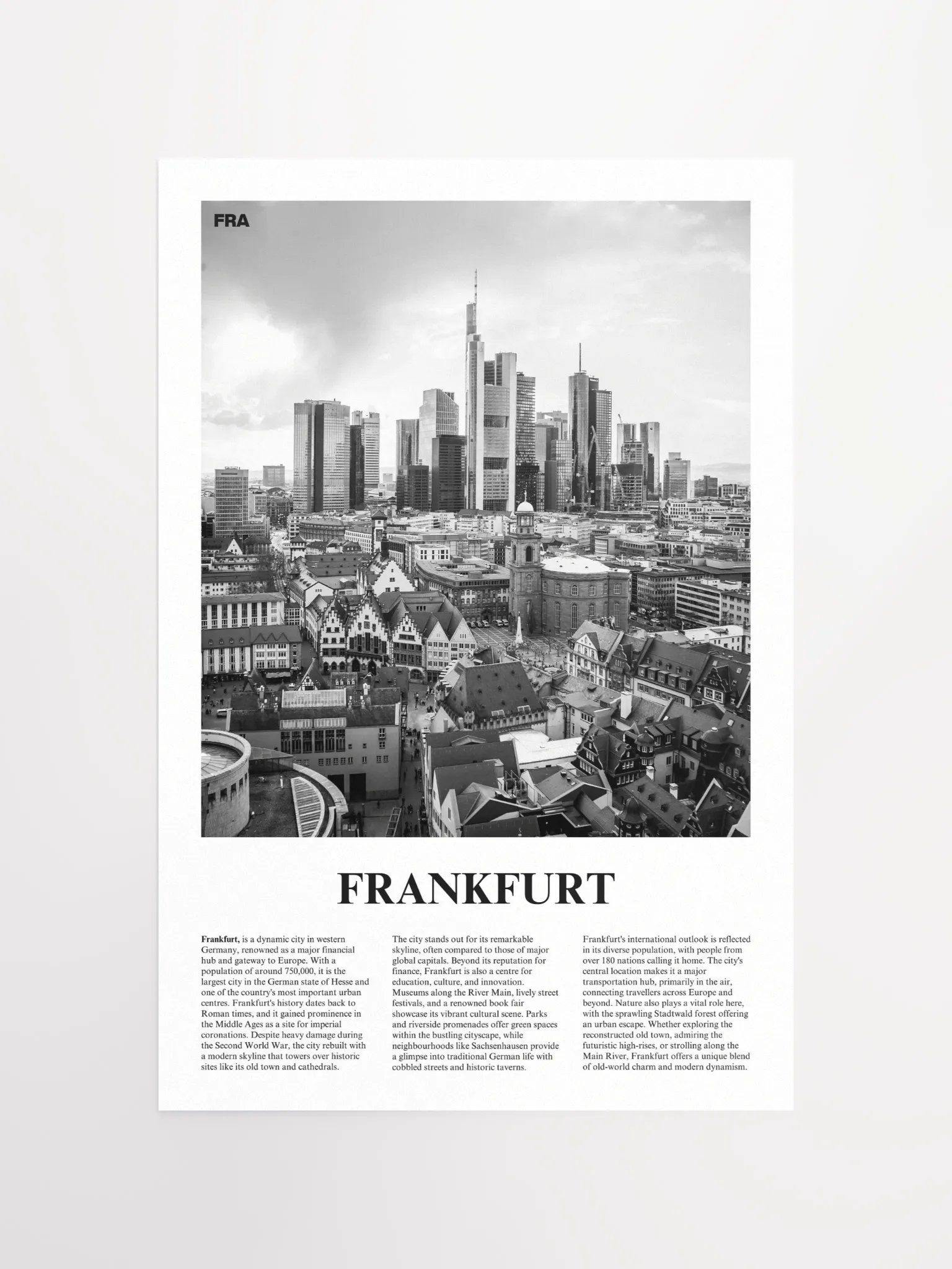 Frankfurt 01 Newspaper Poster product image (15)