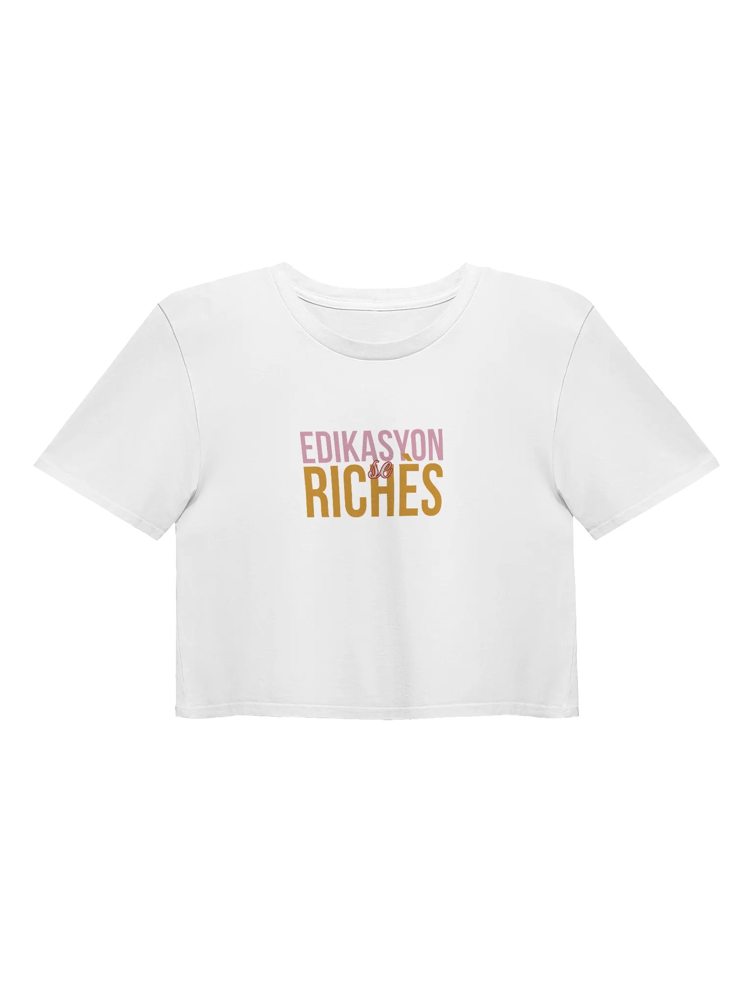 Edikasyon se Richès Women's Premium Crop Top – Smart. Bold. Unapologetic. product image (4)
