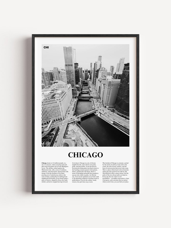 Chicago 03 Newspaper Poster | Framed product image (1)
