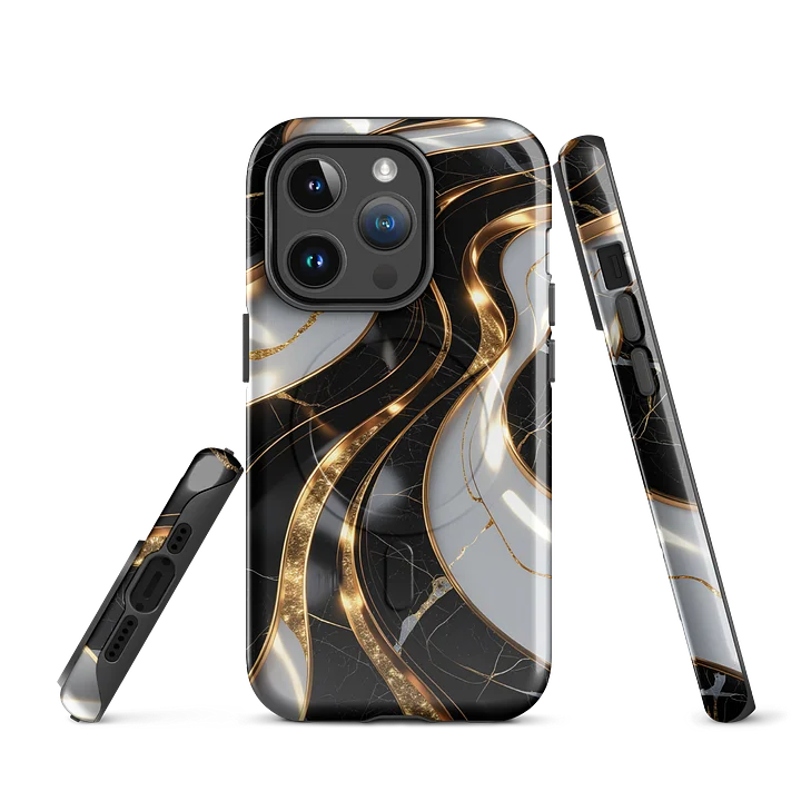 Golden Marble Flow MagSafe Tough Case product image (3)