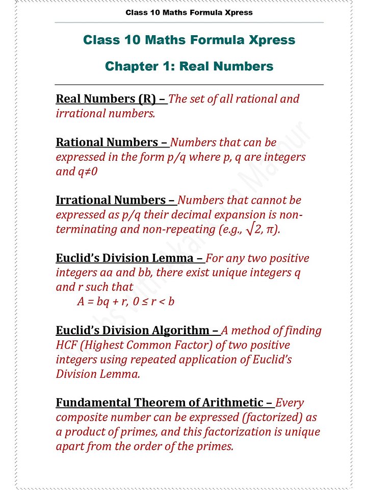 Class 10 Maths Formula Xpress product image (2)