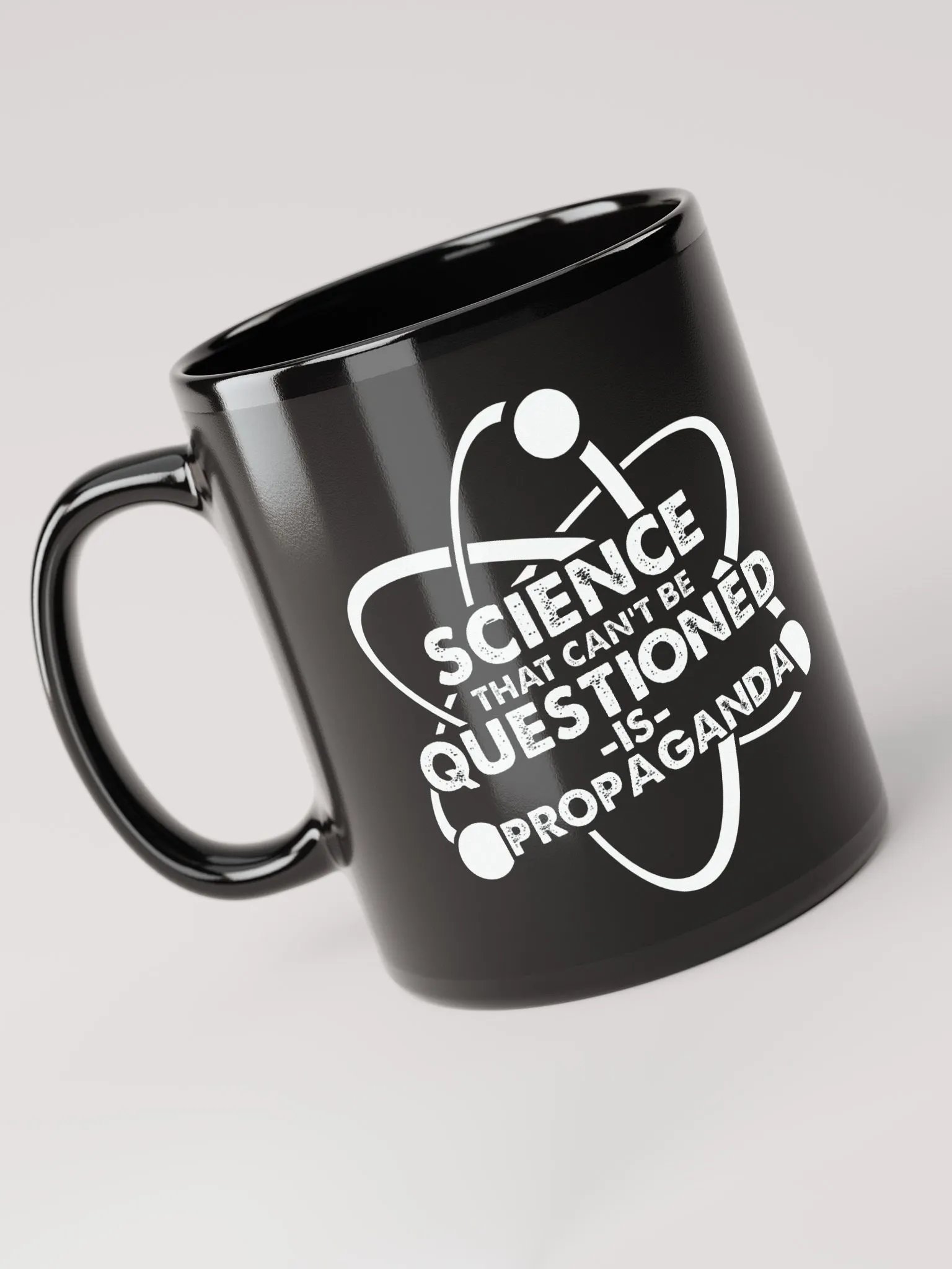 Science Can't Be Questioned Black Mug product image (5)