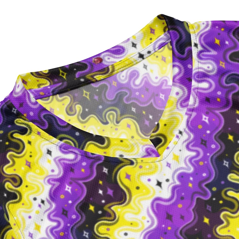 Non-Binary Pattern All-Over Unisex Basketball Jersey product image (3)