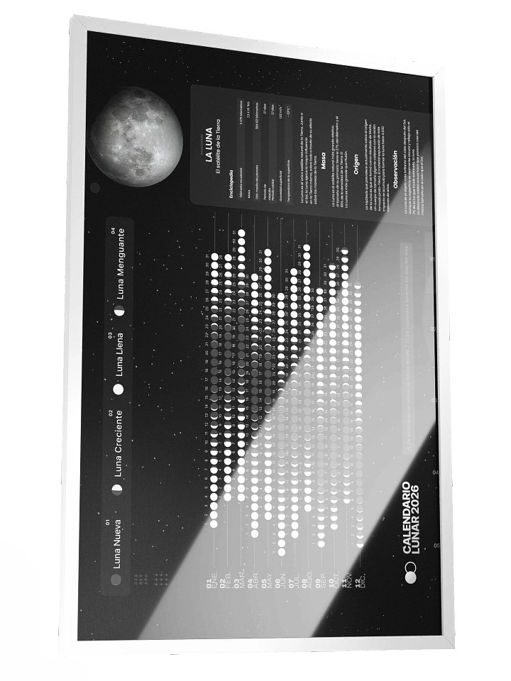 Calendario de pared de las fases lunares de 2026 - 24" x 36" product image (3)