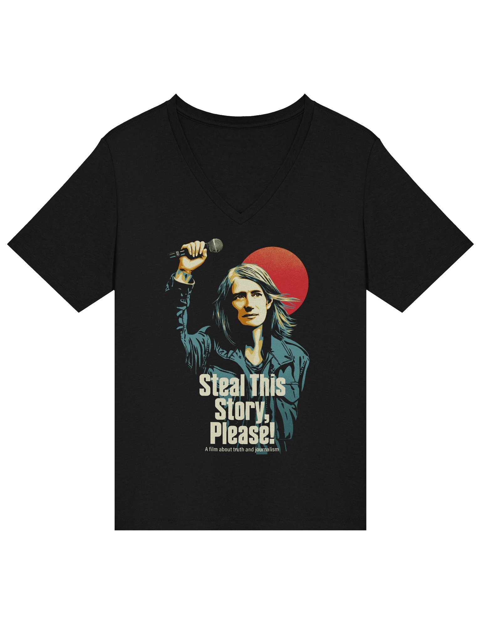 Steal This Story Please - Vee Tee with Artwork on Front, Quote on Back product image (3)