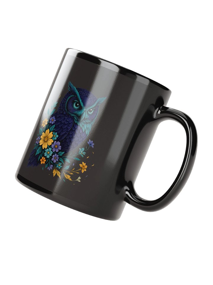 Dark Owl Mug With Floral Night Garden Aesthetic product image (4)