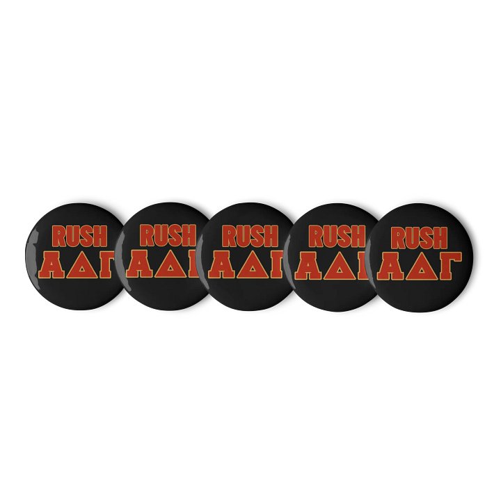 RUSH Α Δ Γ Pin Buttons Set product image (1)