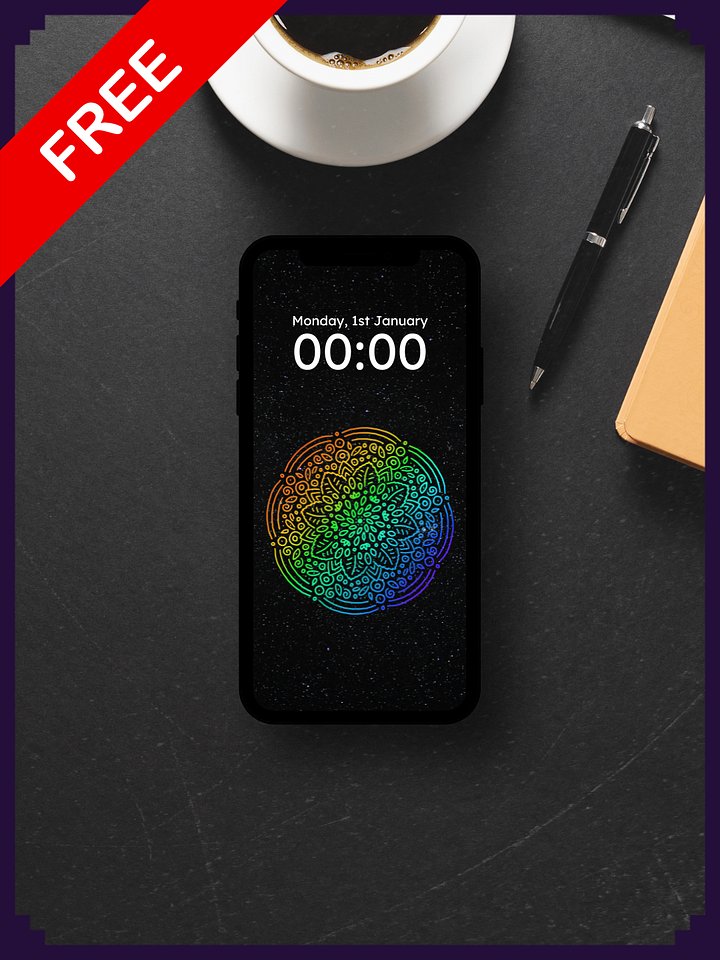 ⭐⭐⭐🆓 5 Mandala Energy Phone Wallpapers product image (1)