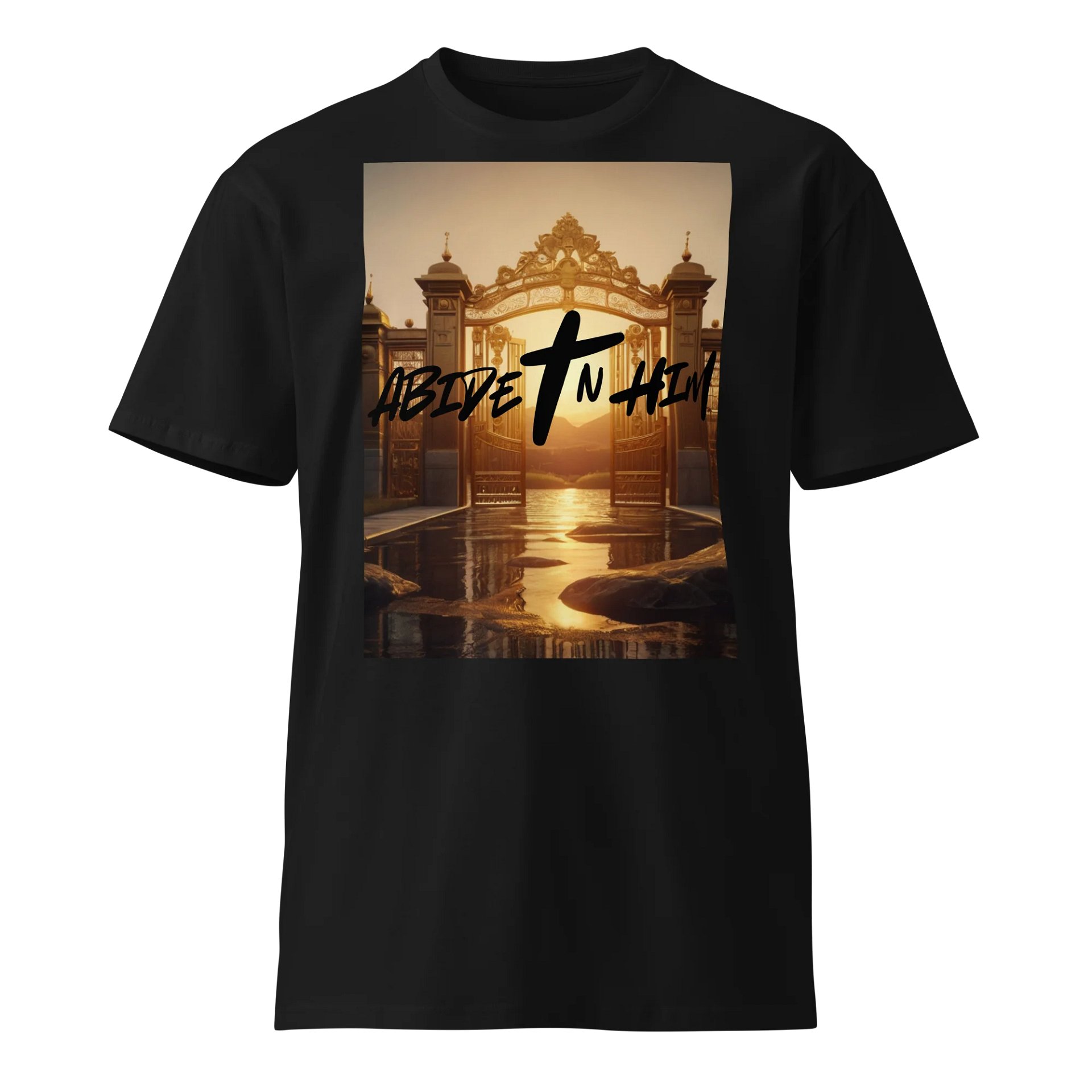 Abide In Him Christian Clothing – Golden Gates Premium T-Shirt product image (1)