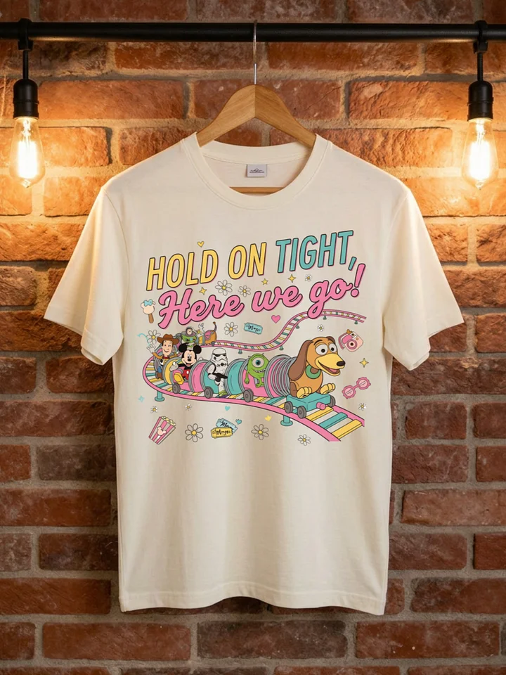 Hold On Tight Cartoon Coaster Oversized Tee product image (1)