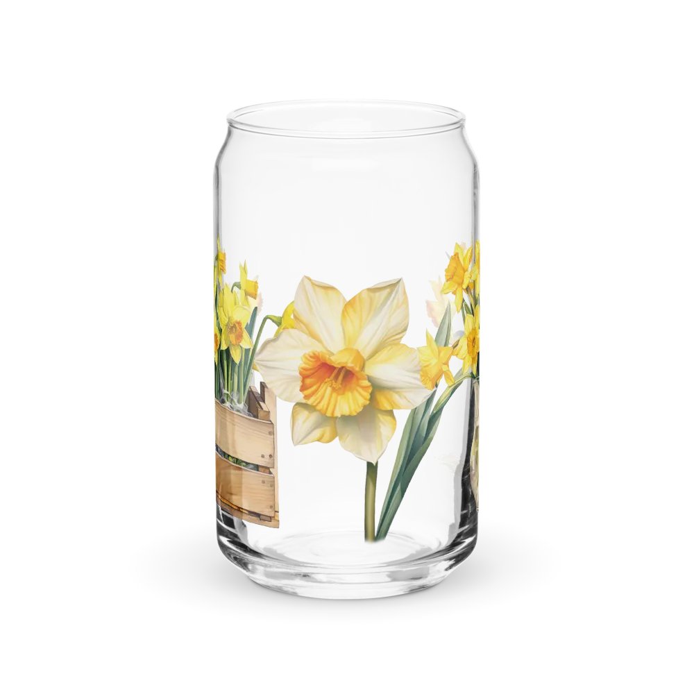 Daffodil Delight Glass Can Sipper product image (1)