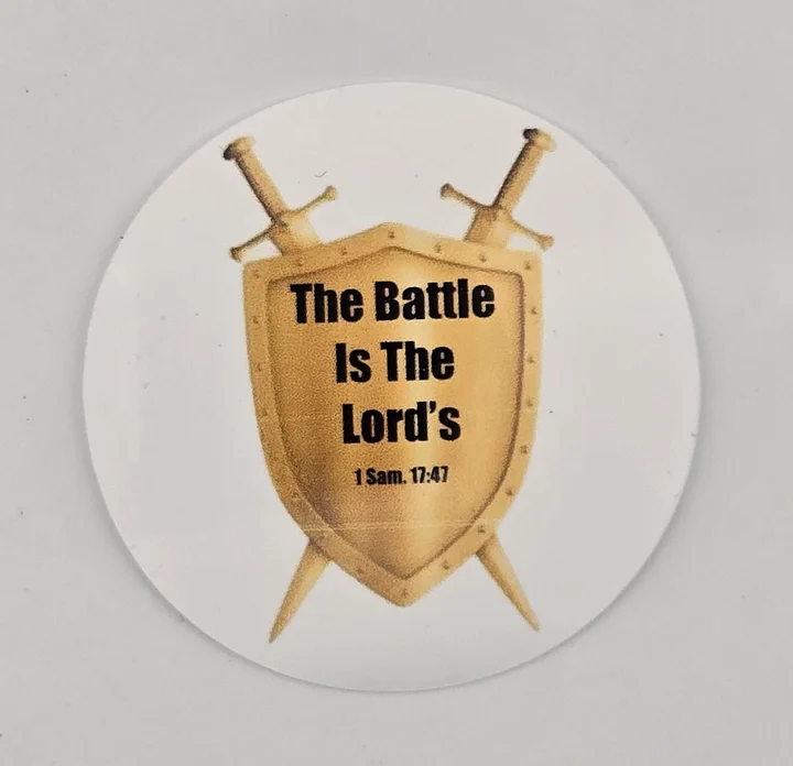 'The Battle is the Lord's' premium vinyl sticker product image (1)