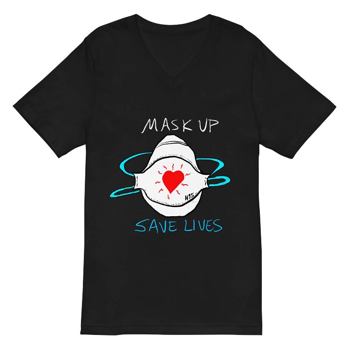 Mask Up Save Lives V-Neck Tee product image (2)