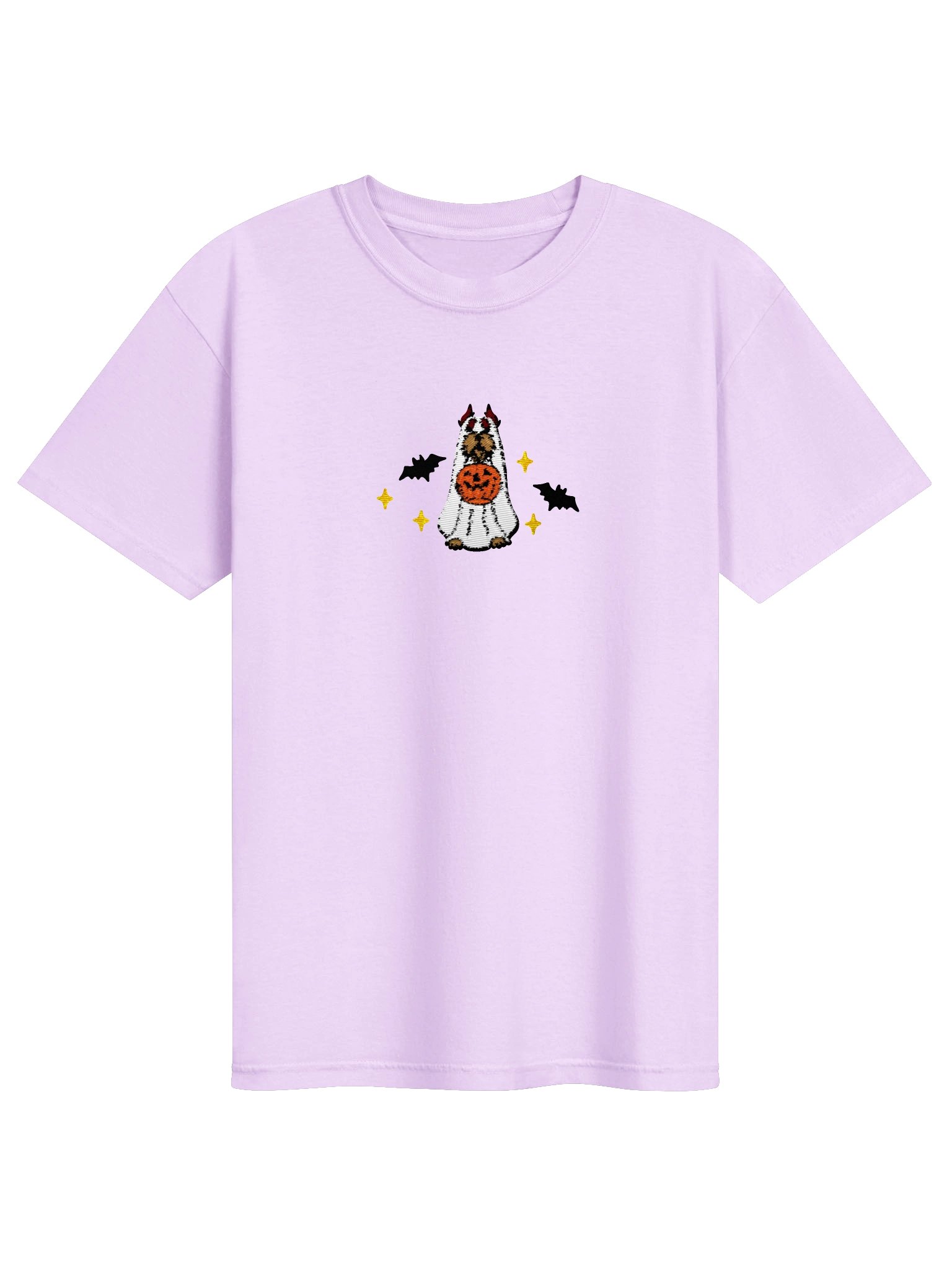 Halloween Standard Schnauzer(Liver & Tan, Cropped Ears) Embroidered T-Shirt product image (41)