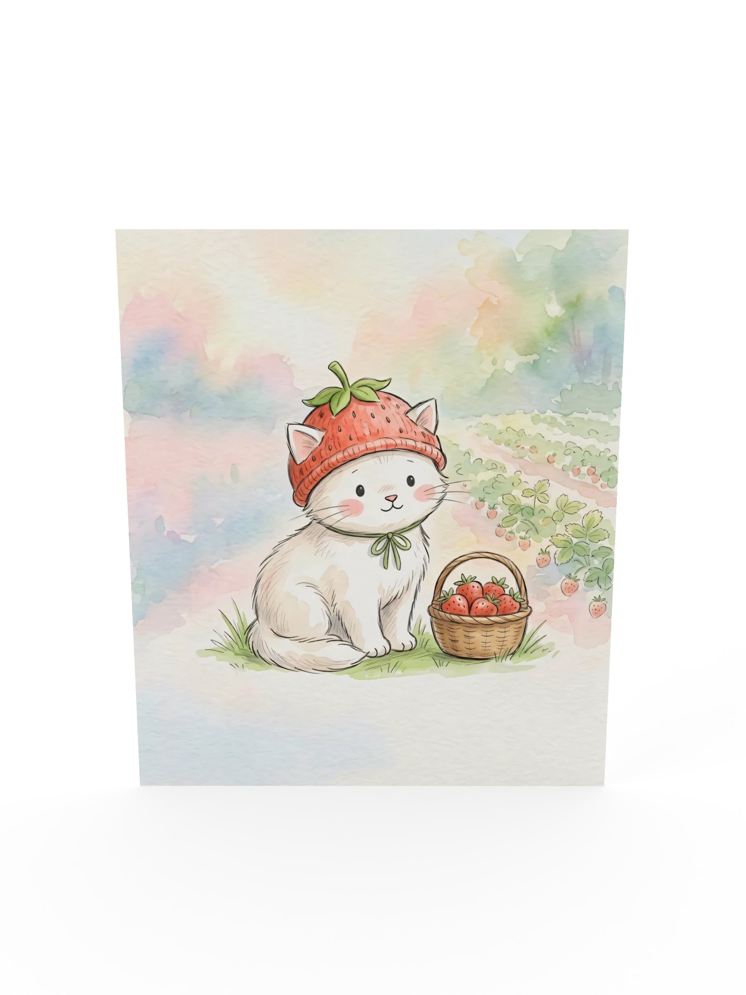 Strawberry Hat Kitten Poster product image (19)