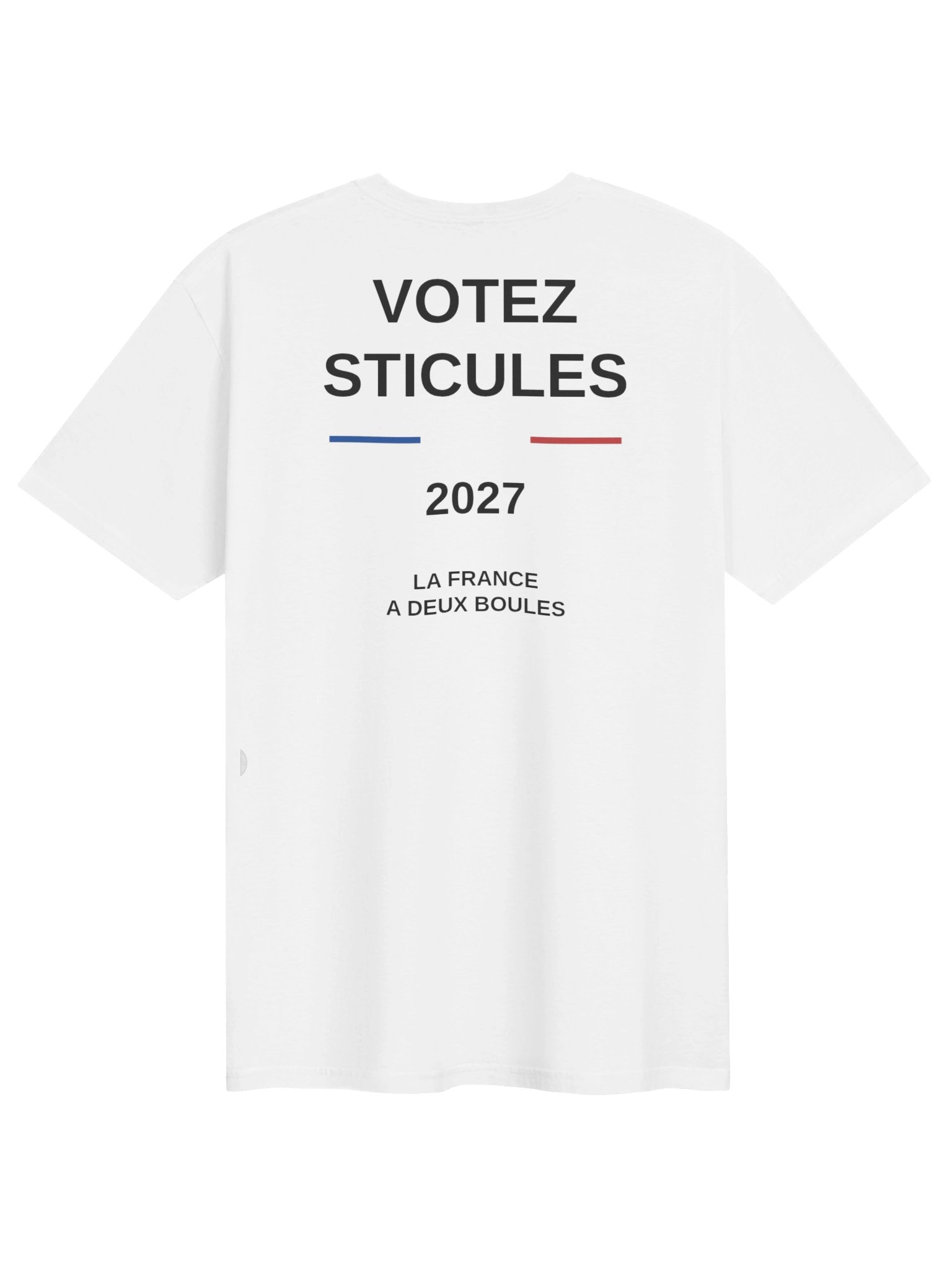 T-shirt "votez sticules 2027" imprimé avant-arrière product image (2)