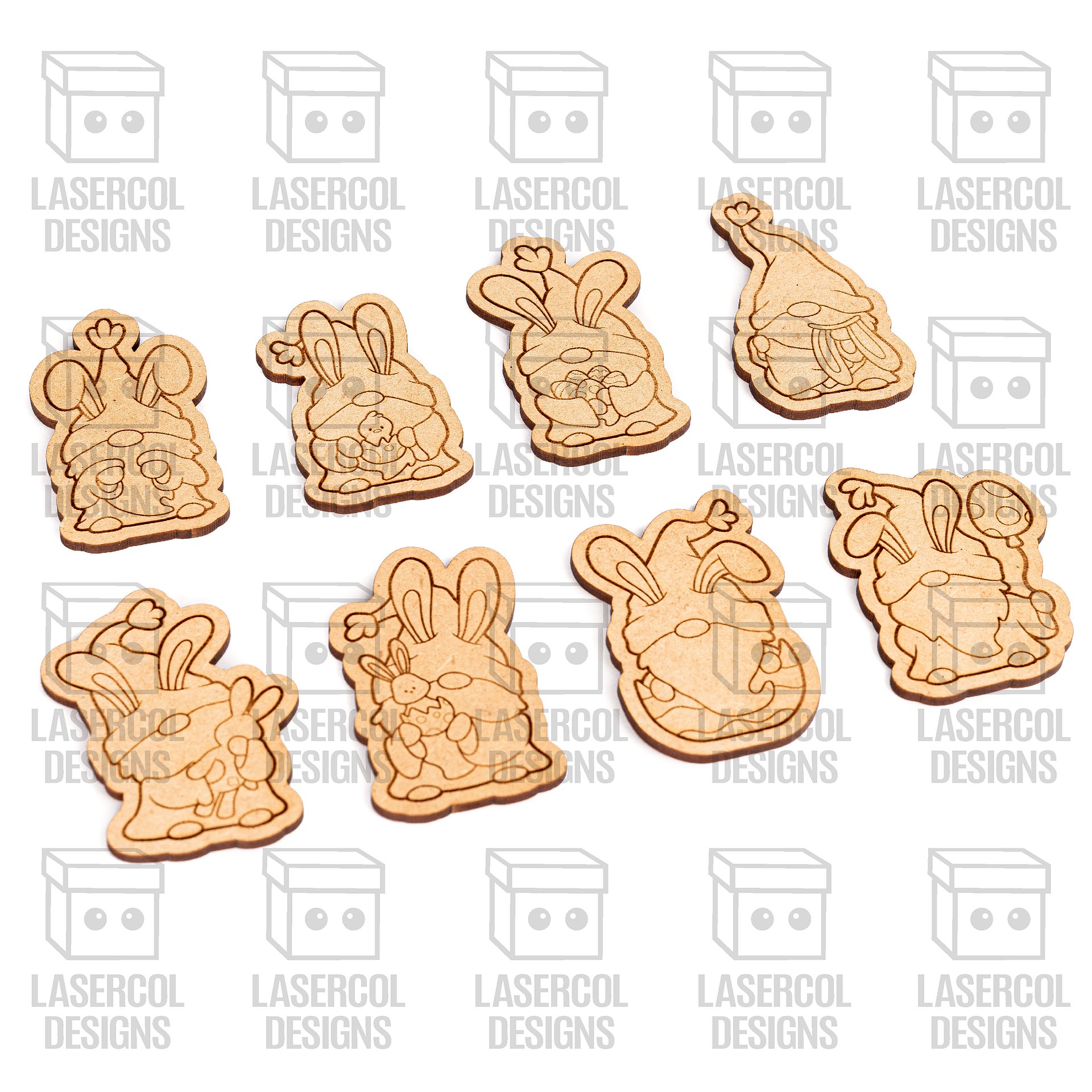 Easter Bunny Gnomes Set 2 - Laser Cut Files product image (3)