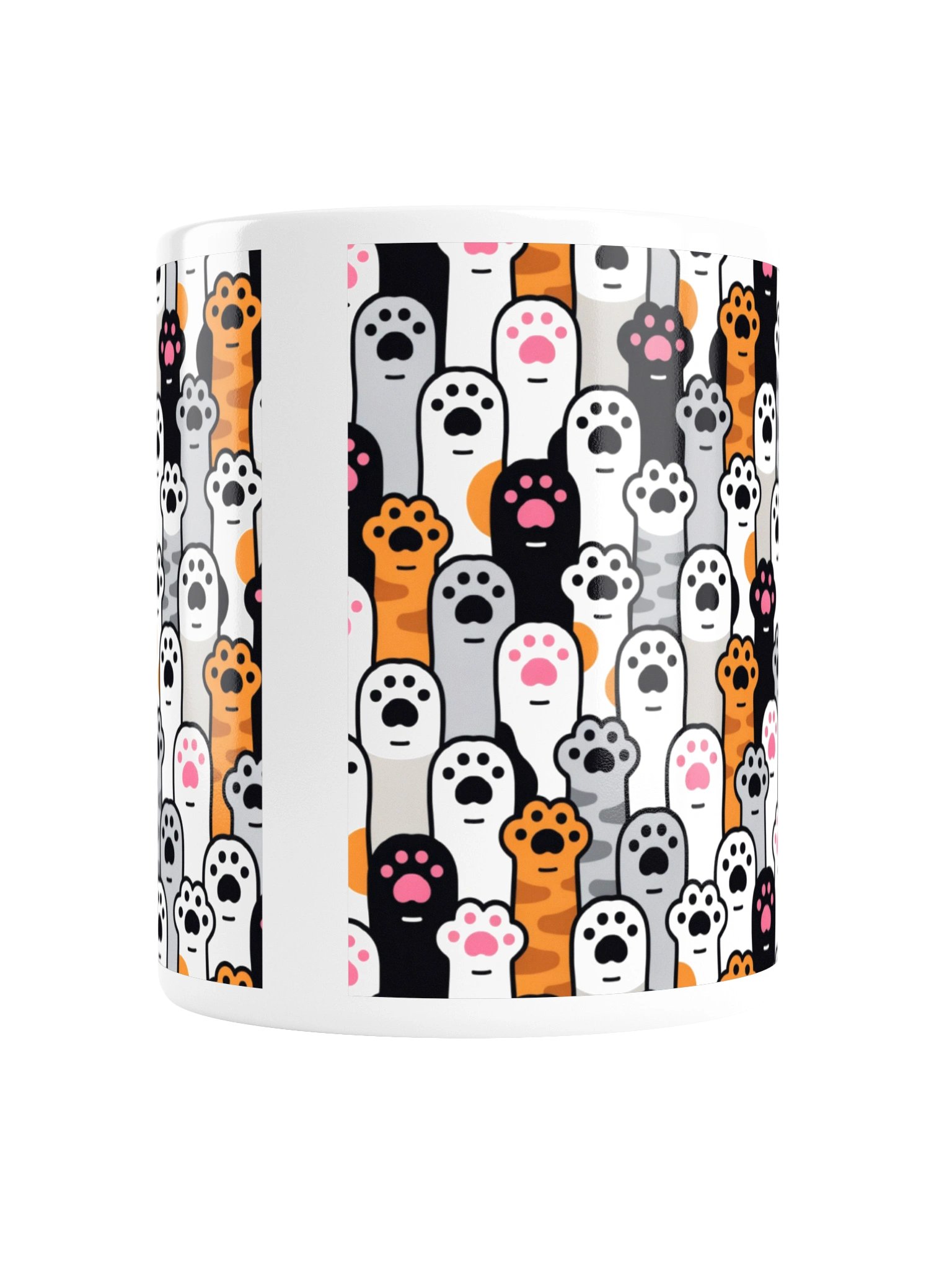 Seamless Cat Paw Pattern Glossy Mug product image (5)