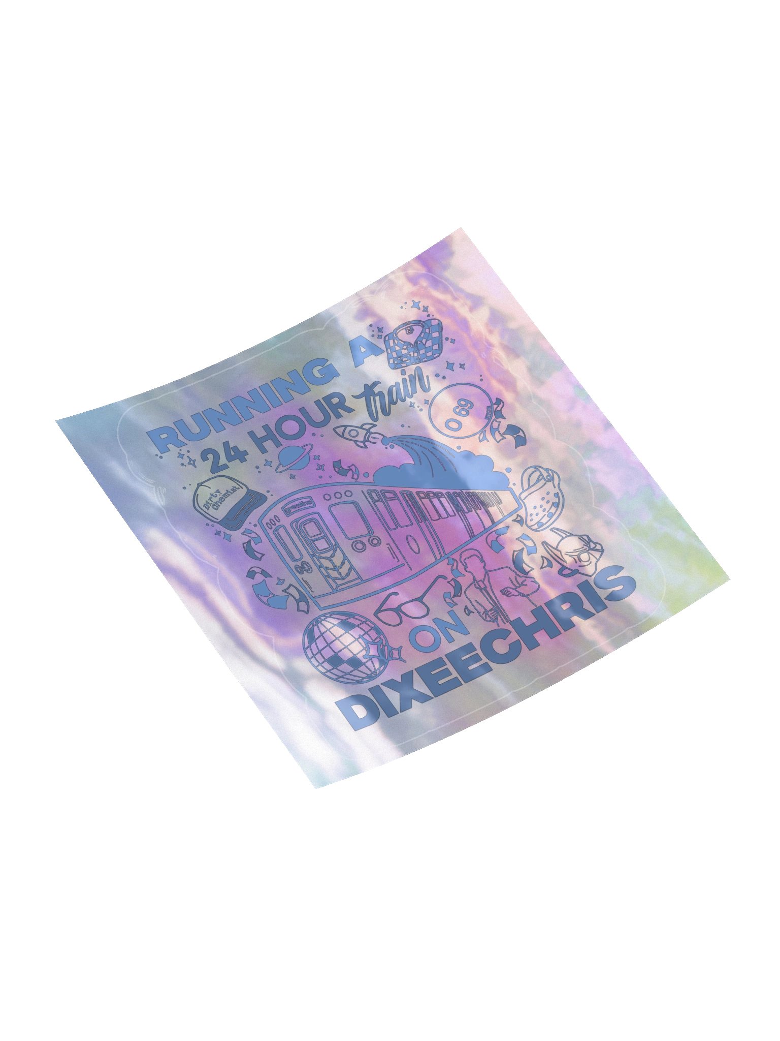 24hr Train Holo Sticker - Blue product image (4)