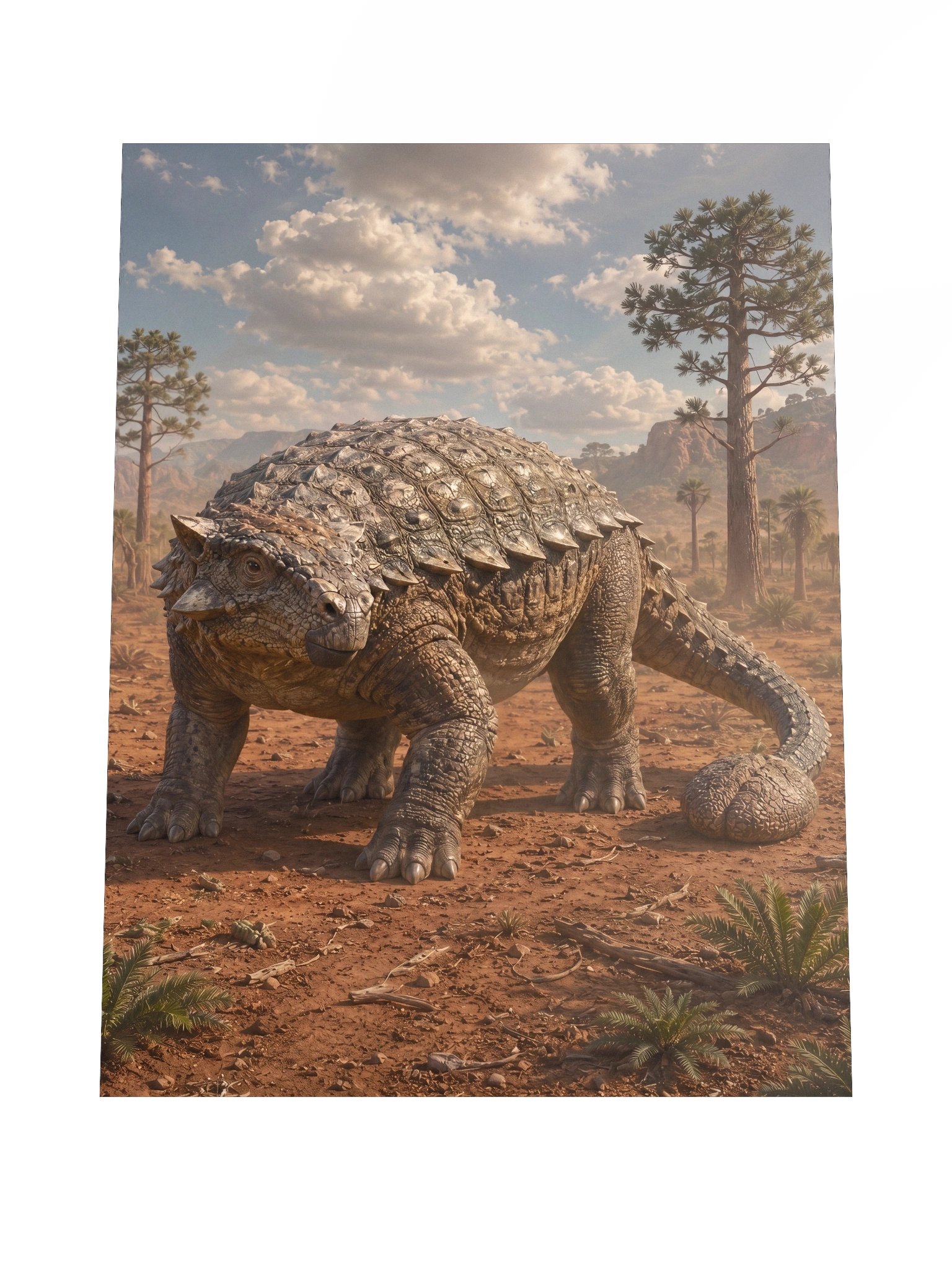 Ankylosaurus Dry Cretaceous Landscape Poster product image (4)