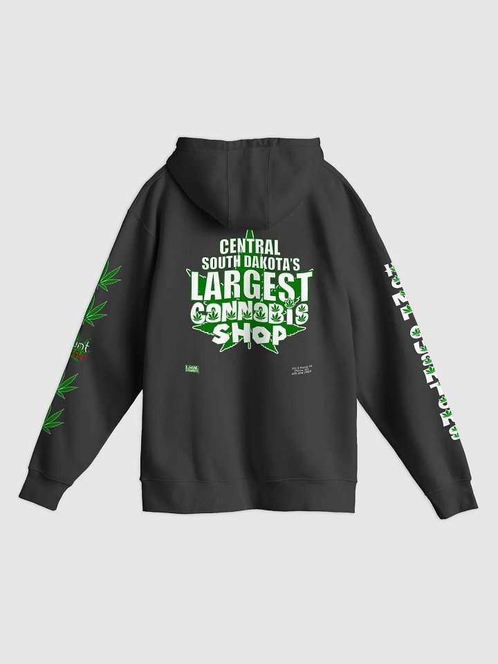 Hemp Quarters Black Hoodie Front, Back and Sleeves product image (2)