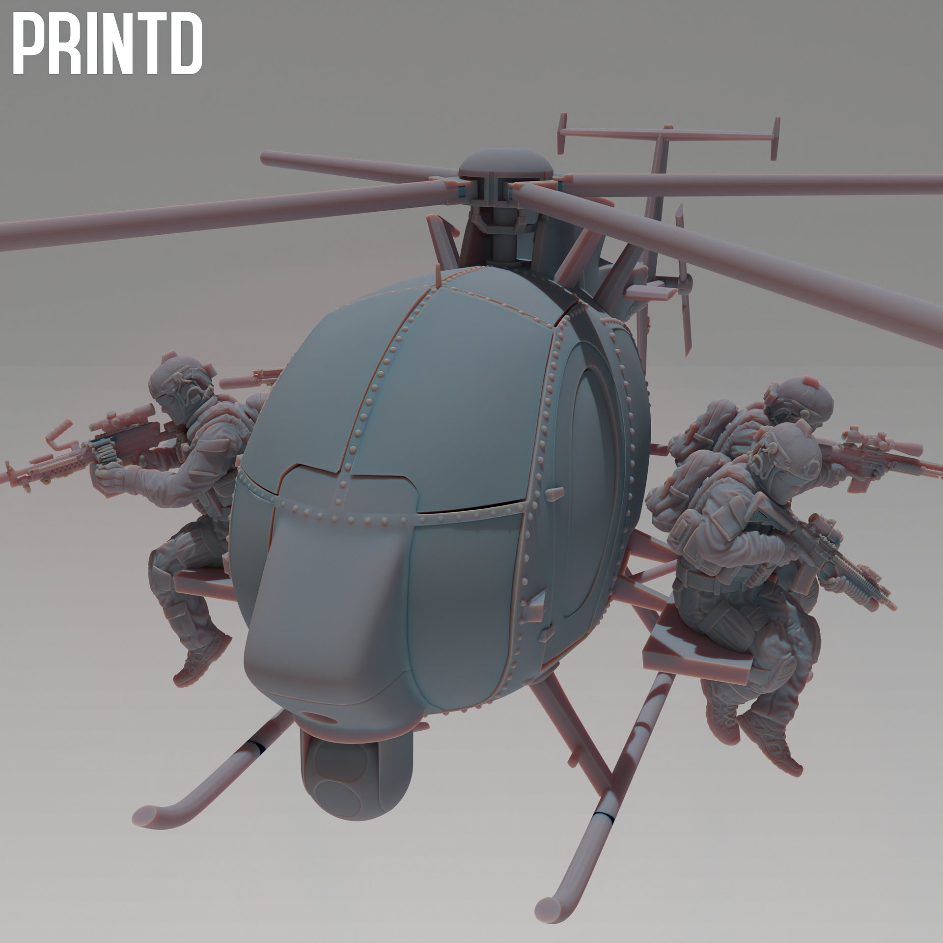 MH-6I Light Helicopter - Modern Warfare Wargame Resin Models Zona Alpha product image (1)