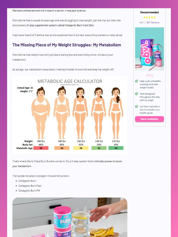 SlimStory Elite – Advertorial Weight Loss Template product image (6)