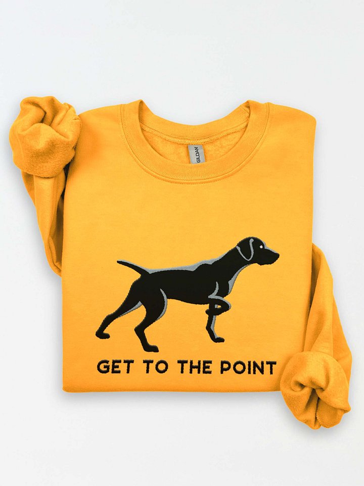Get to the Point Sweatshirt(Embroidered) of a German Shorthaired Pointer(Black) product image (2)
