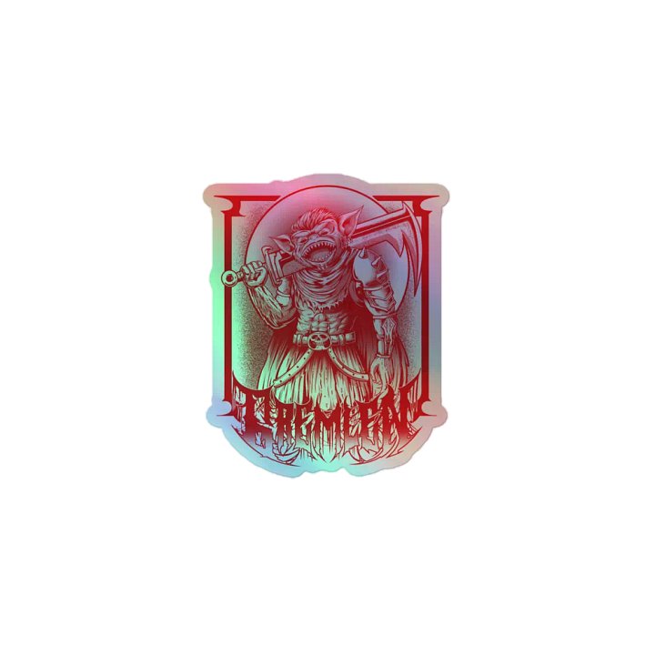 Goblin Warrior Holographic Sticker product image (1)