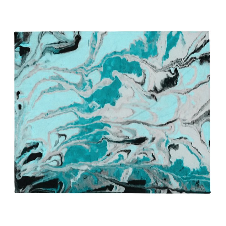 Fluid Turquoise Art Blanket product image (1)
