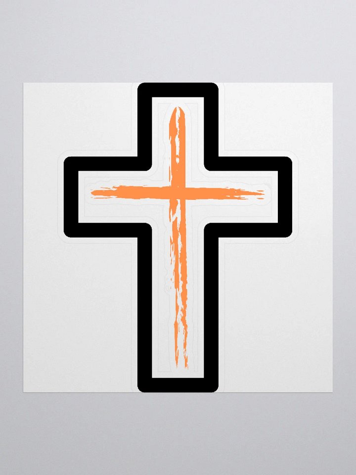 Orange Cross With Boarder Sticker product image (2)
