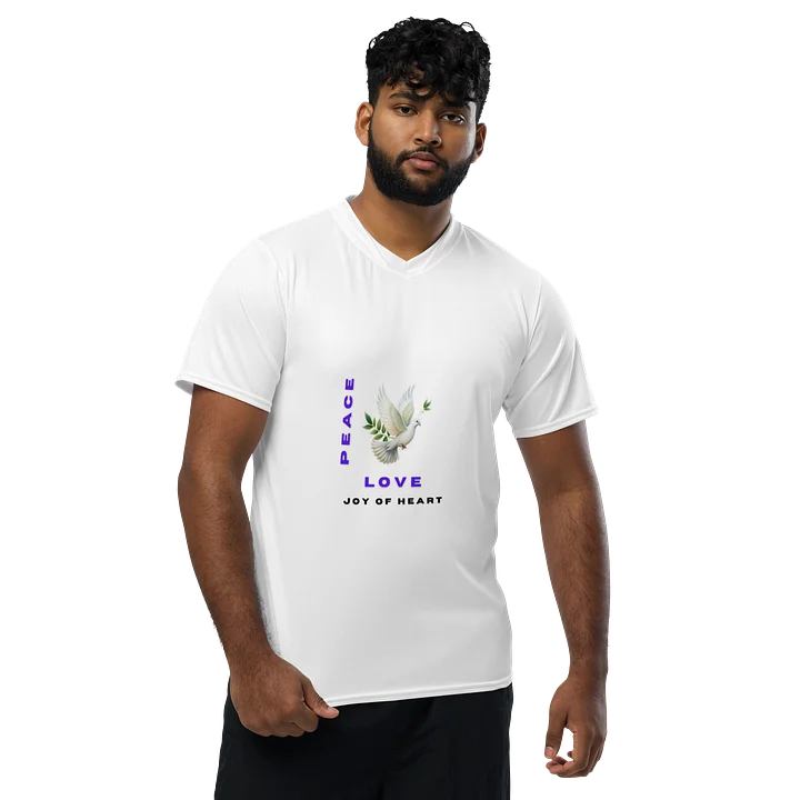 Peace, Love, and Joy All-Over Recycled Sports Jersey product image (1)