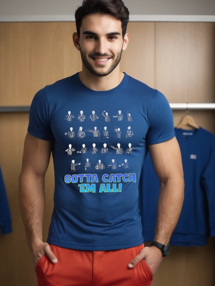 Funny Hockey T-Shirt - Catch Them All Hockey Referee Hand Signal T-Shirt - Gift for Hockey Players Who Don't Follow the Rules product image (2)