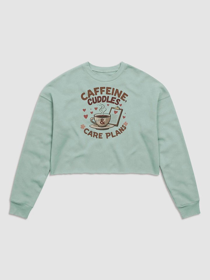 Caffeine & Cuddles Cozy Crop Sweatshirt product image (2)