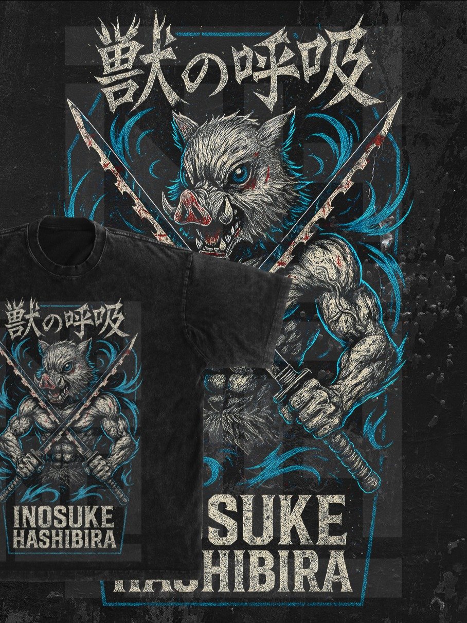 Inosuke Demon slayer | Kimetsu no Yaiba t-shirt PNG design product image (1)