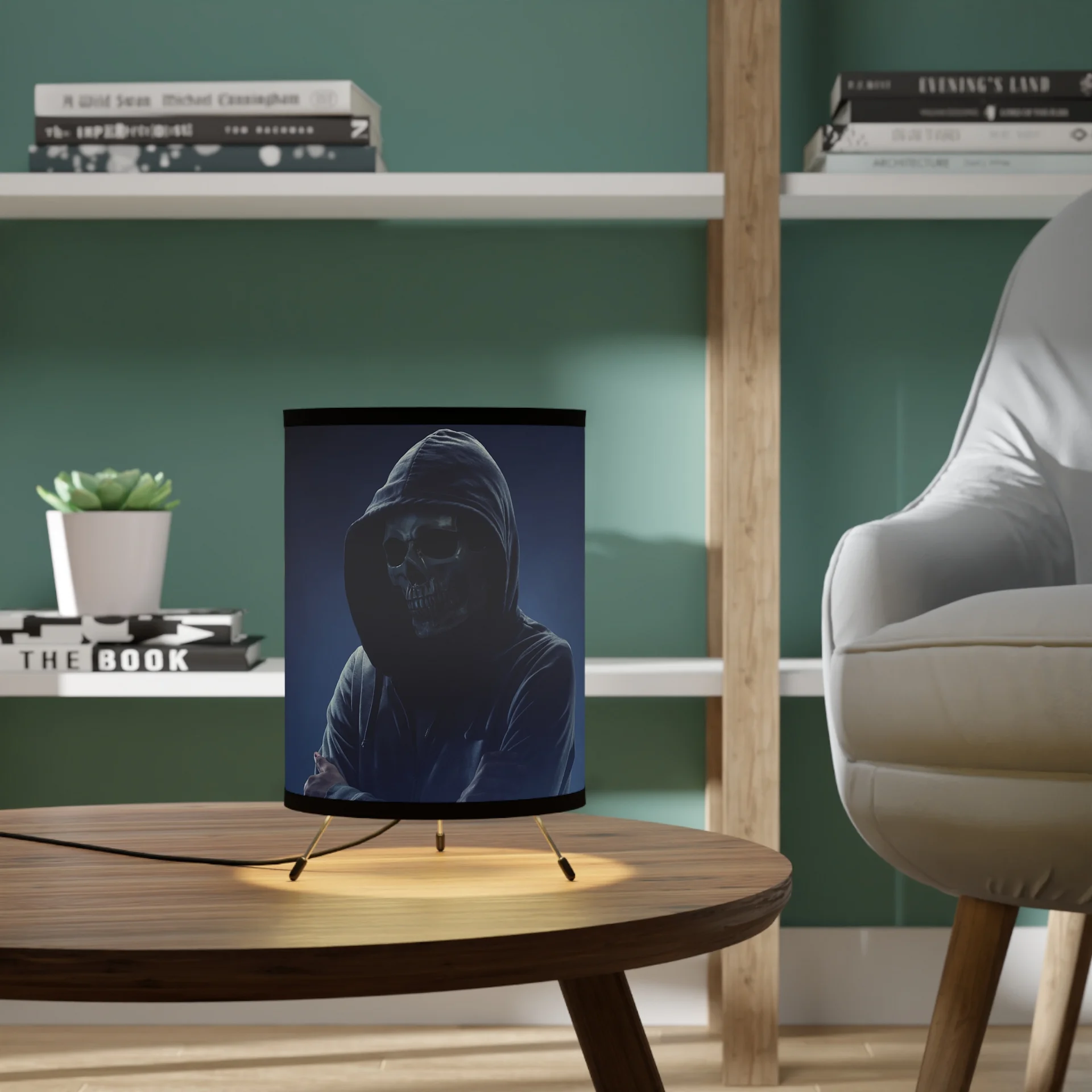 Tripod Lamp with High-Res Printed Shade, US\CA plug product image (3)
