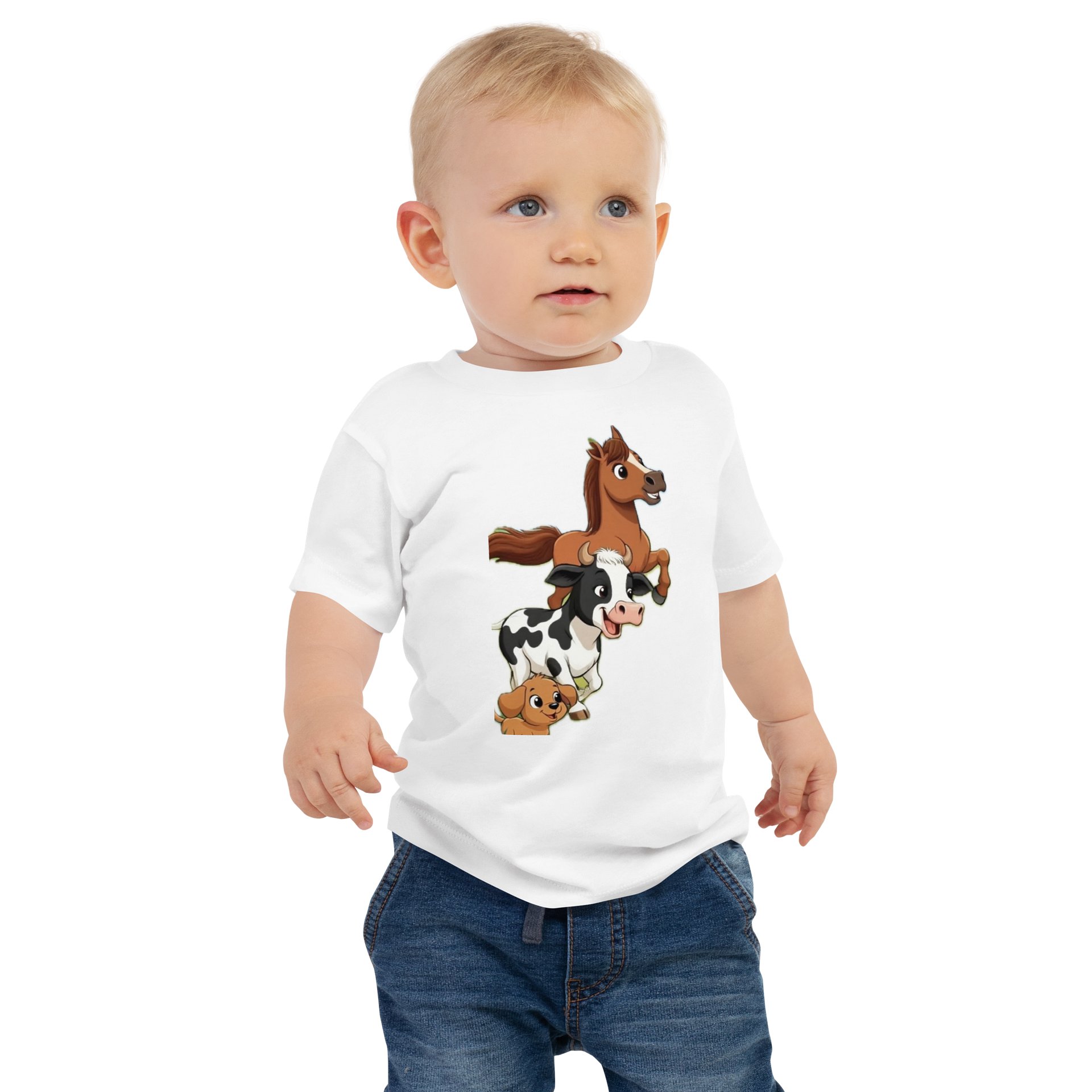 Cute Farm Animal Stack Baby Tee product image (1)