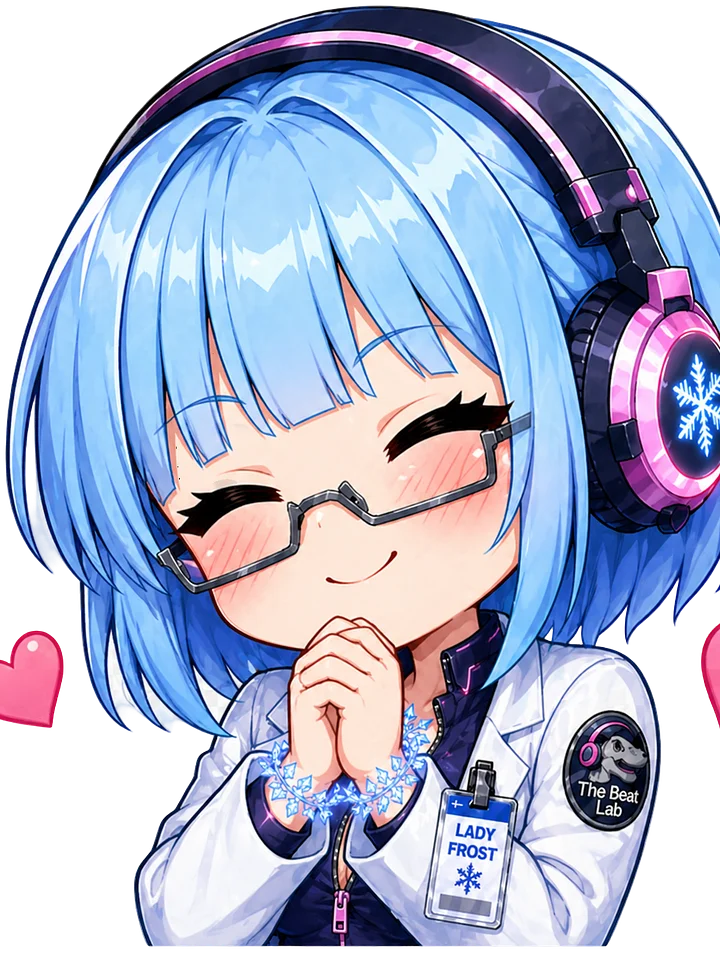 Lady Frost Love Emote - Die Cut Sticker product image (1)