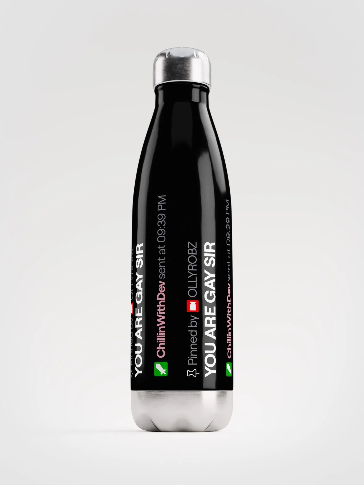 "YOU ARE GAY SIR" Stainless Steel Bottle product image (3)
