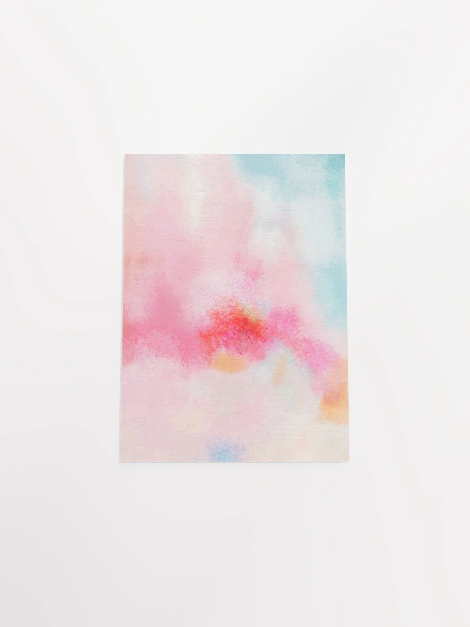 Unframed Minimalist Soft Pastel Blush Pink and Blue Abstract Print product image (8)