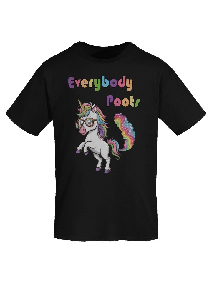 Everybody Poots Unicorn Dark Version Unisex Heavyweight Graphic T-shirt product image (1)