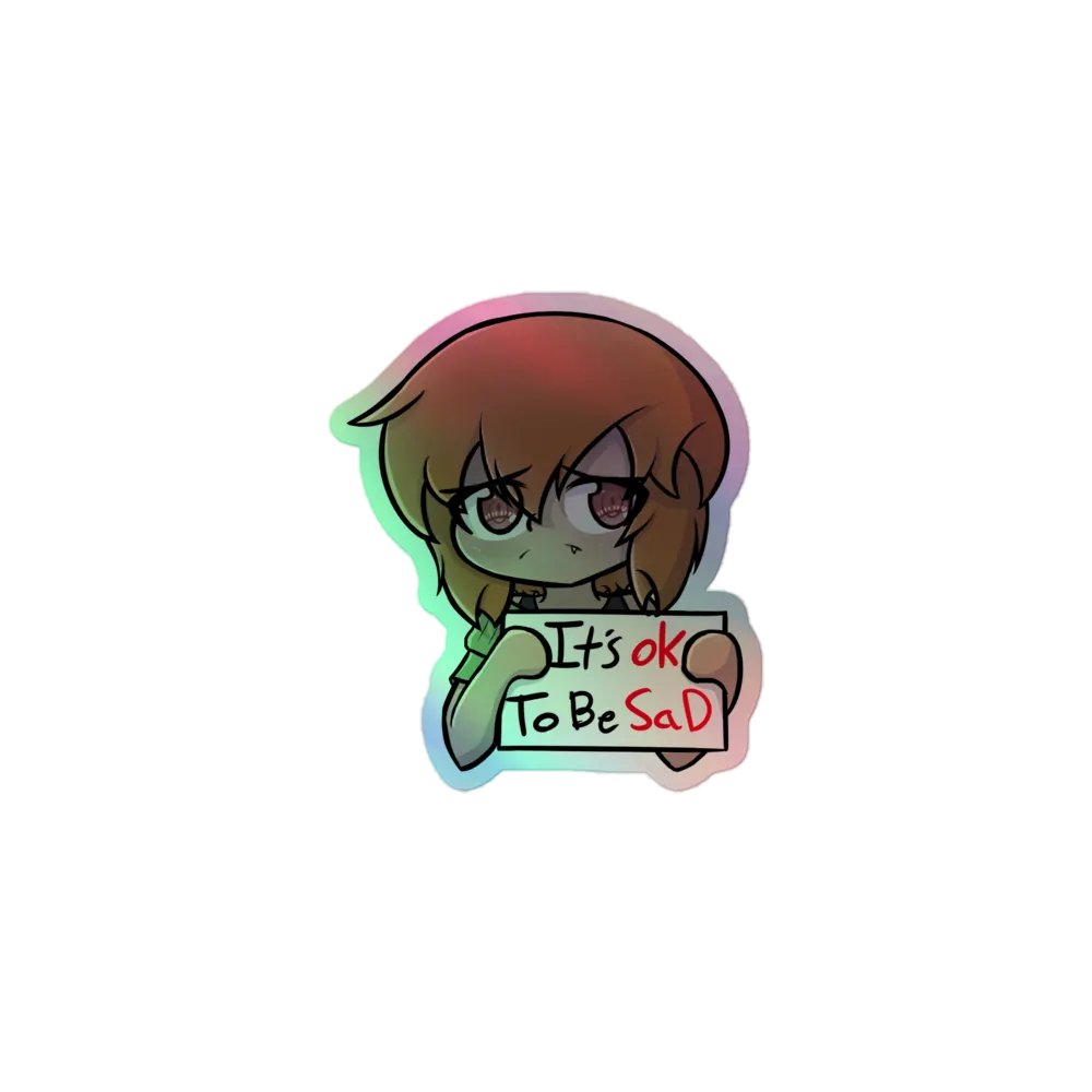 Miko: its okay to be sad Holo-Sticker! product image (1)