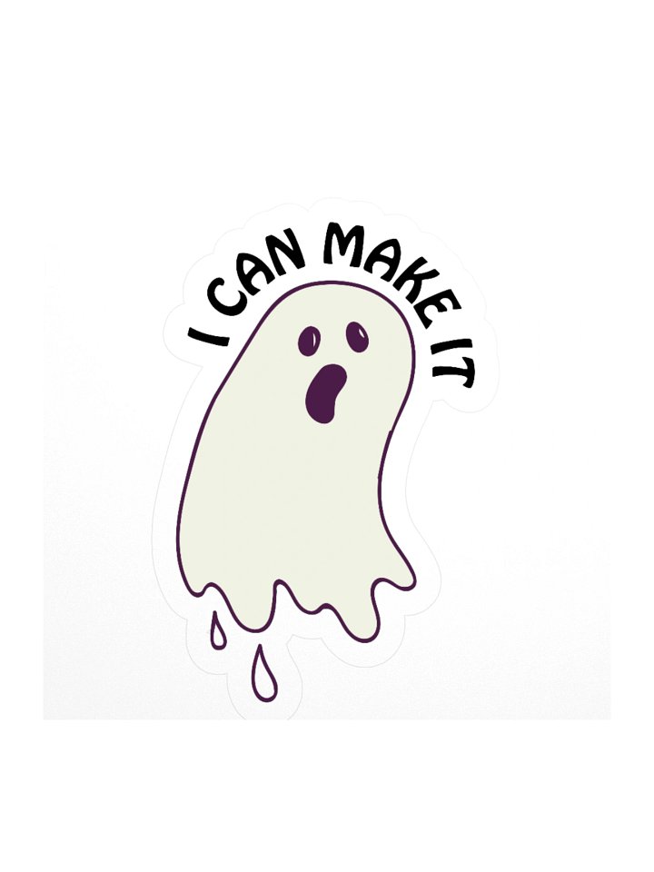 Drippy Ghost Cut Sticker product image (1)