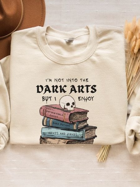 Dark Arts Lover Vintage Minimalist Cozy Fall Sweatshirt product image (2)